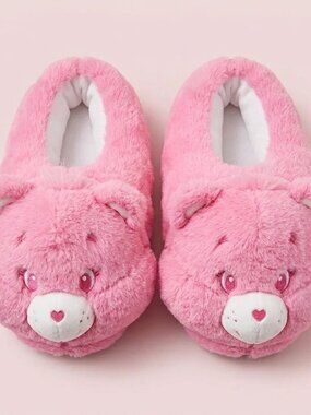 NWT Pink Care Bear Slippers